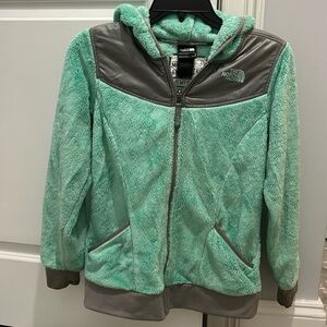The North Face Kids Fleece Jacket Girls Large (14-16) Cyan Full Zip Outdoor